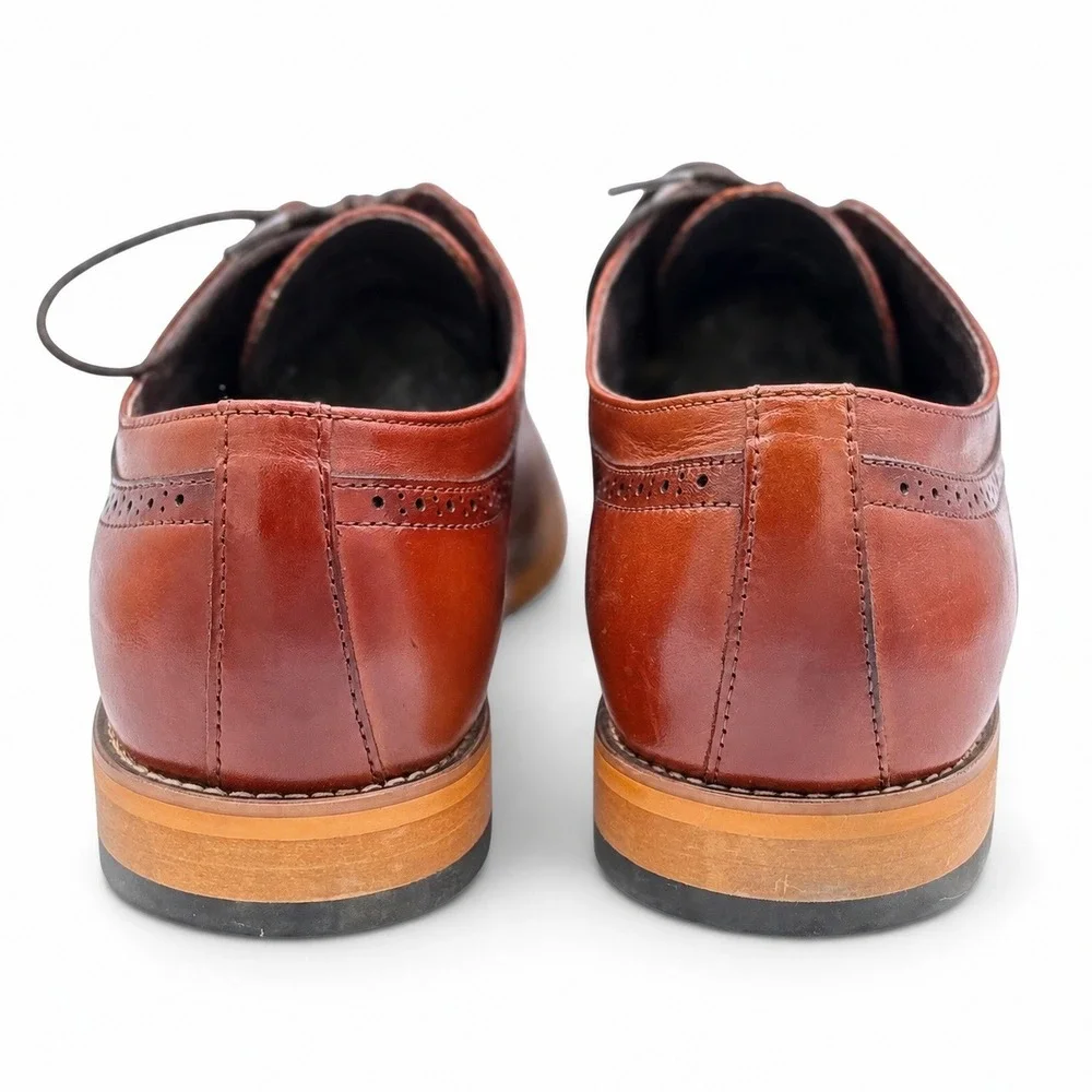 Stacy Adams Dickinson Mens 8M Brown Leather Cap Toe Oxford Dress Shoes 25066-221